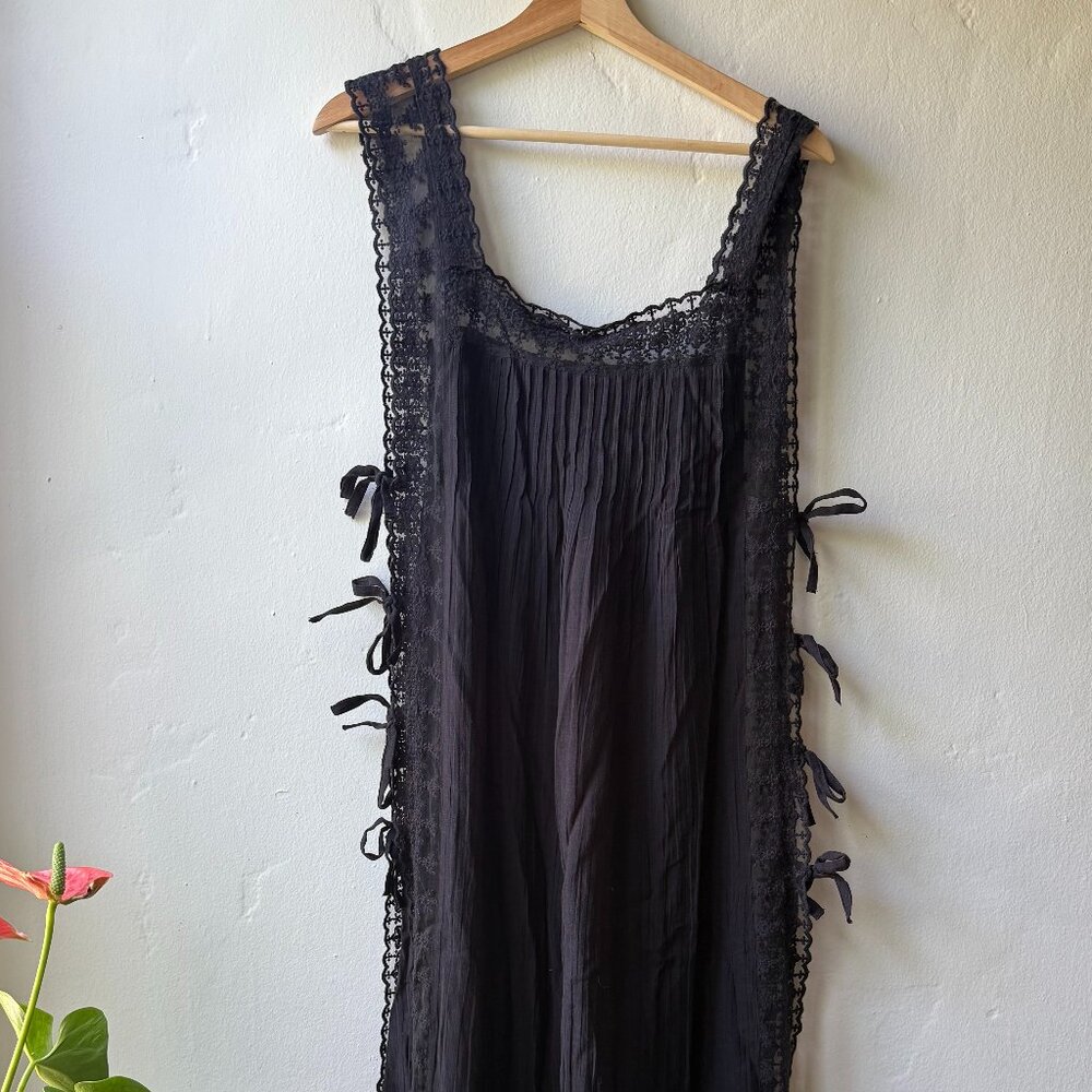 Anthropologie, Black, Long Lace Coverup, OS